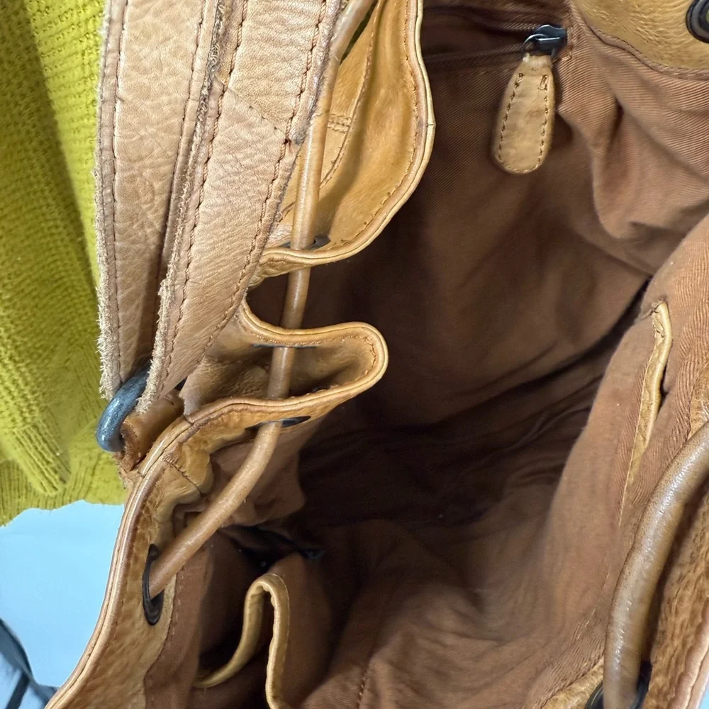 Unnamed leather woven hobo crossbody with drawstring purse
